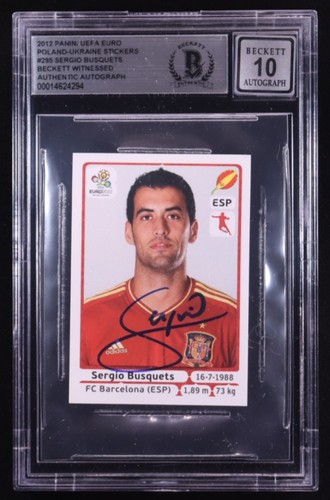 Sergio busquets signed panini - signed,
